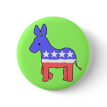 Democrat Donkey Button by jolly_asparagus Democrat Donkey Button