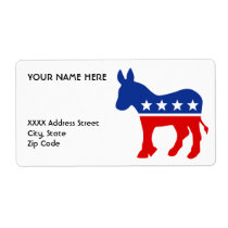 Democrat Donkey Label labels