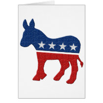 Democrat Donkey Logo Card