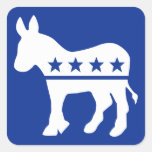 Democrat Donkey Square Sticker