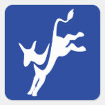 Democrat Donkey Square Sticker
