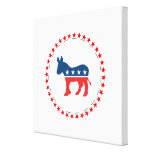 Democrat donkey stretched canvas prints