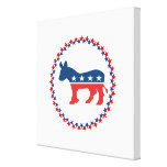 Democrat donkey stretched canvas prints