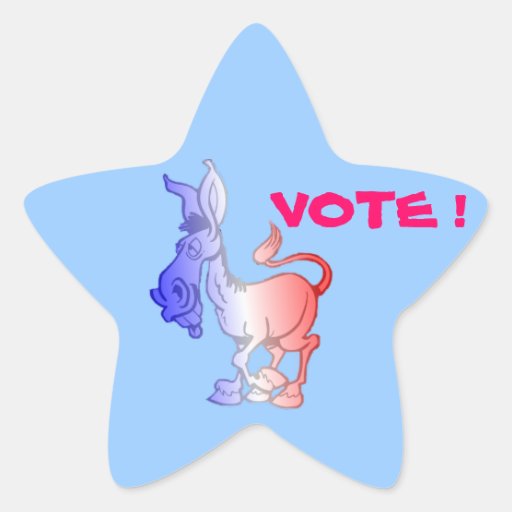 DEMOCRAT DONKEY VOTE STICKER Zazzle