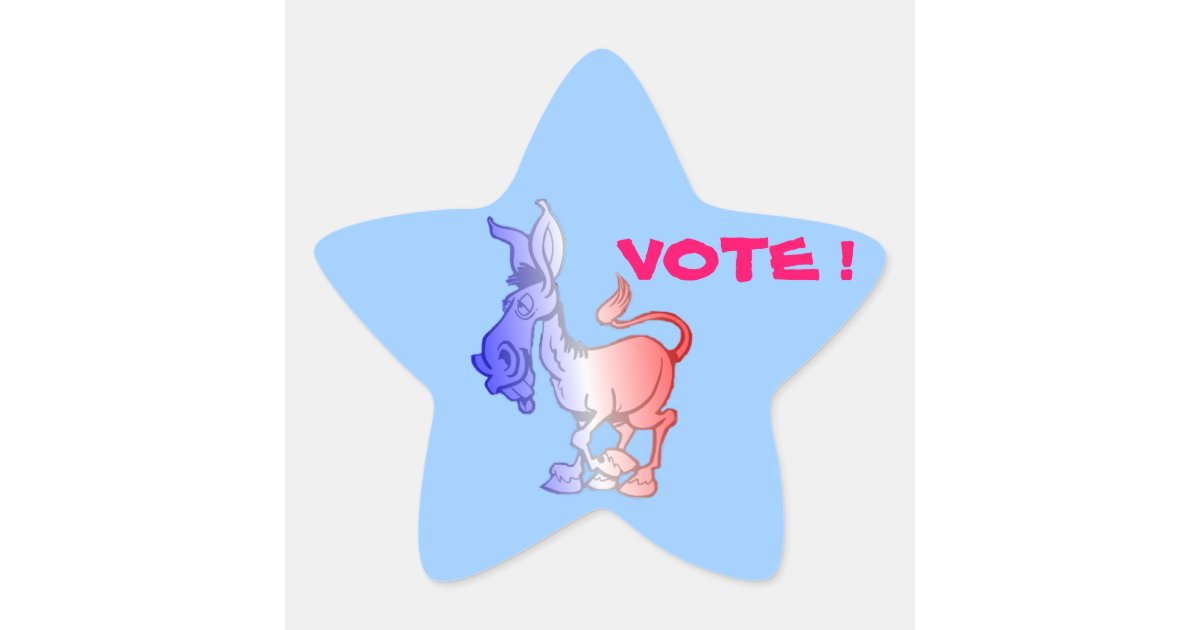 DEMOCRAT DONKEY VOTE STICKER Zazzle