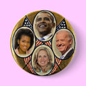 Democrat Family Quadragate 3-Inch Button by elfyboy Democrat Family Quadragate 3-Inch Button