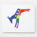 Democrat Gay Pride Donkey mousepads