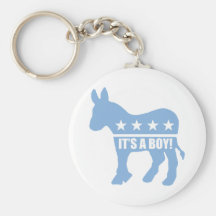 democrat it's a boy keychains
