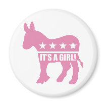 democrat it's a girl magnets
