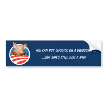 Democrat Lipstick Pig bumper stickers by holdome Democrat Lipstick Pig bumper stickers