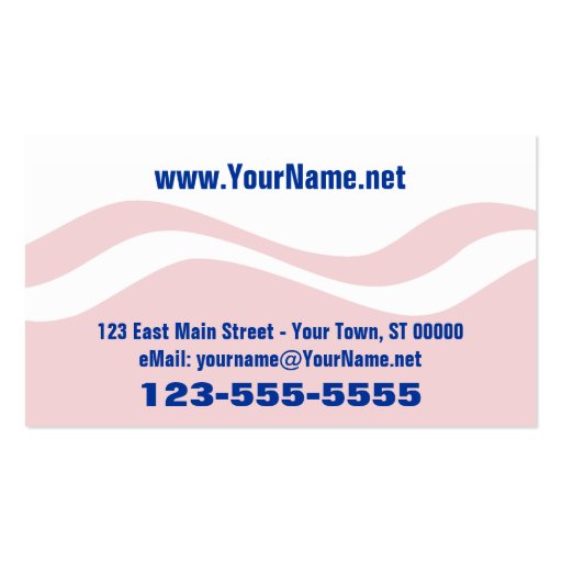 Democrat Political Election Campaign Business Card Template (back side)