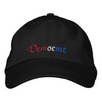 Democrat Red White and Blue Embroidered Cap Baseball Cap