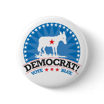 Democrat! Vote Blue! buttons by visualnewbie Democrat! Vote Blue! buttons