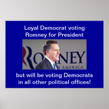 Demócrata leal que vota Romney por presidente pero Impresiones
