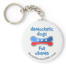 Democratic dogs for Obama 2009 Keychains