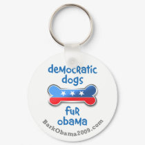 Democratic dogs for Obama 2009 keychains