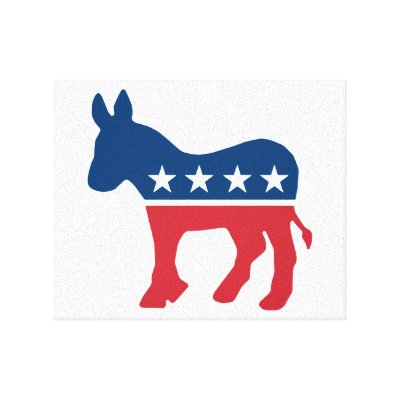 Democratic Donkey Gallery Wrapped Canvas
