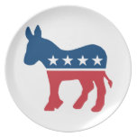 Democratic Donkey Dinner Plate