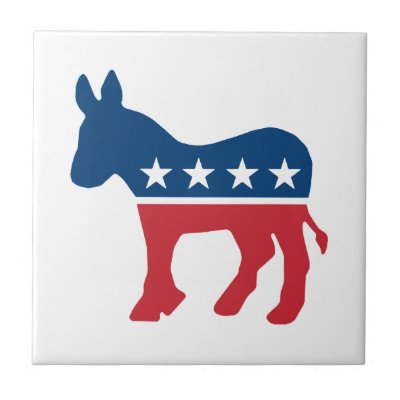 Democratic Donkey Ceramic Tile