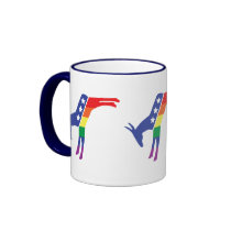 Democratic Gay Pride Donkey mugs