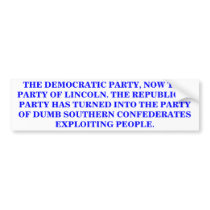 DEMOCRATIC PARTY, PARTY OF LINCOLN sticker bumper stickers by maximus7 DEMOCRATIC PARTY, PARTY OF LINCOLN sticker bumper stickers