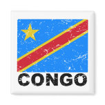 Democratic Republic of Congo Vintage Flag magnets