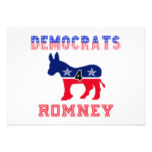 Democrats 4 Romney Personalized Invitations