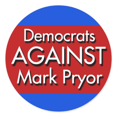Democrats Against Mark Pryor Sticker by irregulargoods