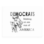 Democrats are making an ass out of America Faded.p Postcards