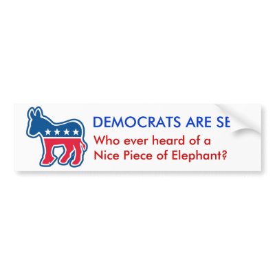DEMOCRATS ARE SEXY w/donkey Bumper Sticker