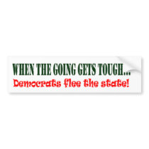 Democrats Flee! Bumper Sticker