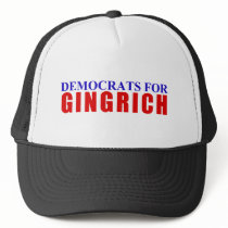 Democrats For Gingrich Mesh Hat