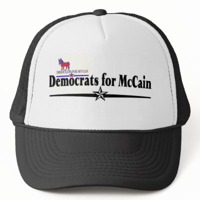 DEMOCRATS FOR MCCAIN TRUCKER HATS by jumpsoverthemoon