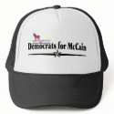 DEMOCRATS FOR MCCAIN hats by jumpsoverthemoon DEMOCRATS FOR MCCAIN hats