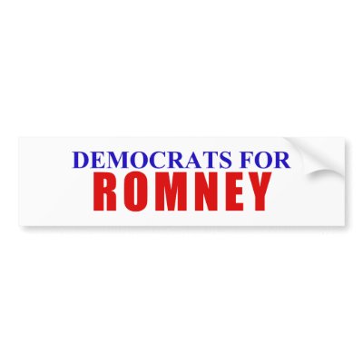 Democrats for Romney Bumper Sticker
