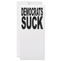 Democrats Suck rack cards