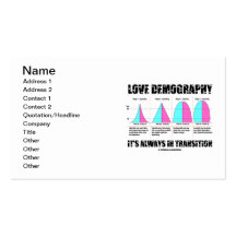 Demografía del amor está siempre en la transición tarjeta personal