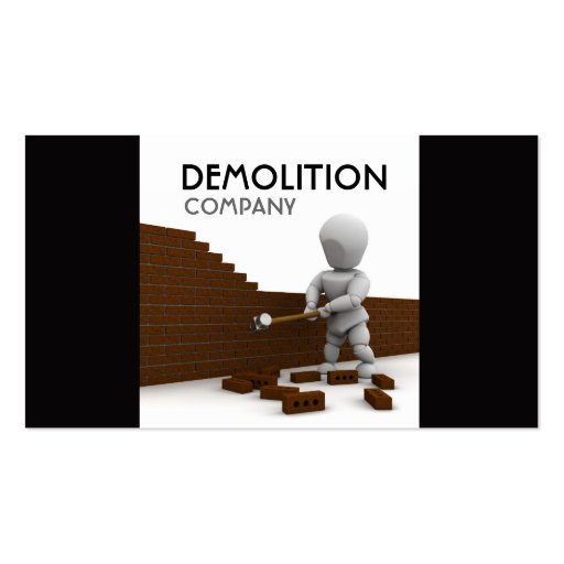 Demolition Business Card (front side)