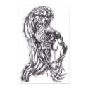 Demon Art Drawing Poster Print by waynetully Demon Art Drawing Poster Print