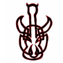 Demon bull guitar in black t-shirts by jaecee666 Demon bull guitar in black t-shirts