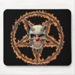 Demon Clown Skull & Burning Pentagram Mouse Pads