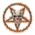 Demon Clown Skull & Burning Pentagram stickers