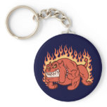 Demon Dog -Flames Key Chain