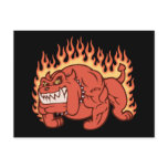 Demon Dog -Flames Post Card