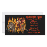 Demon Goblin Ogre Halloween Party Invite Photo Greeting Card