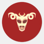 Demon head demon skull sticker