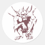 Demon Round Sticker