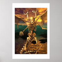 Demon Skeleton Poster