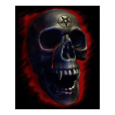 Demon Skull 1 Poster by MDKgraphics