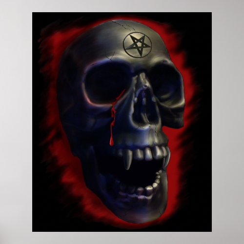 Demon Skull 1 Poster print